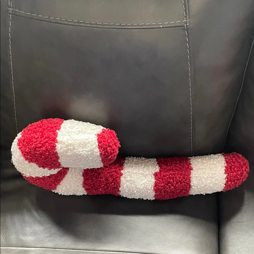 Festive Red and White Candy Cane Plush